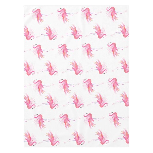 Tafelkleed voor Roze Flamingo Feest (Voorkant)