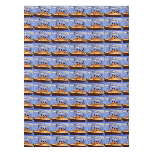 tafelkleed voor schepen van de Titanic (Voorkant)