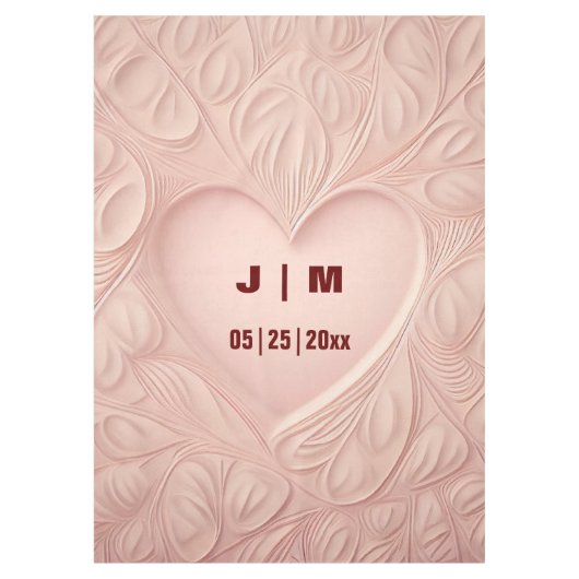 Tafelkleed voor trouwfeest met eigen monogram lich (Voorkant)