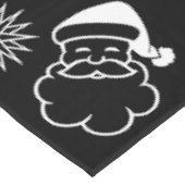 Tafelkleed, vrolijk kerstsymbool zwart en wit tafelkleed (Gekanteld)