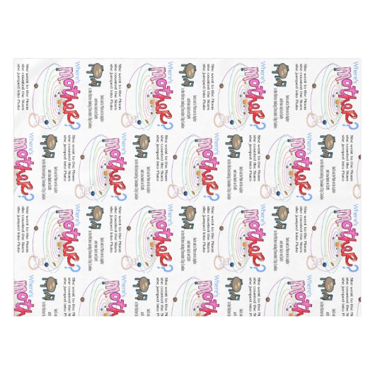 Tafelkleed Waar is mama? Moederdag (Voorkant (Horizontaal))