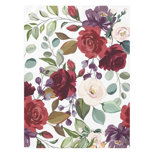 Tafelkleed wit rozen goud geometrisch (Voorkant)