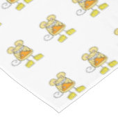 Tafelkleed Witte Pizza Kaas Muis Geel (Gekanteld)