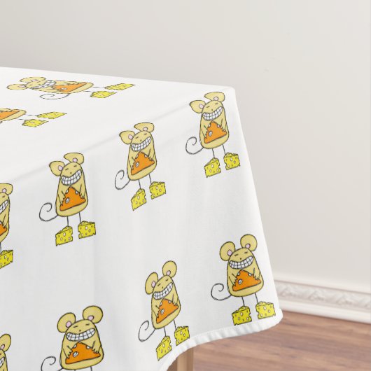 Tafelkleed Witte Pizza Kaas Muis Geel (Voorbeeld)