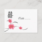 Tafelklep Cherry Blossom Double Happiness Plaatskaartje (Achterkant)