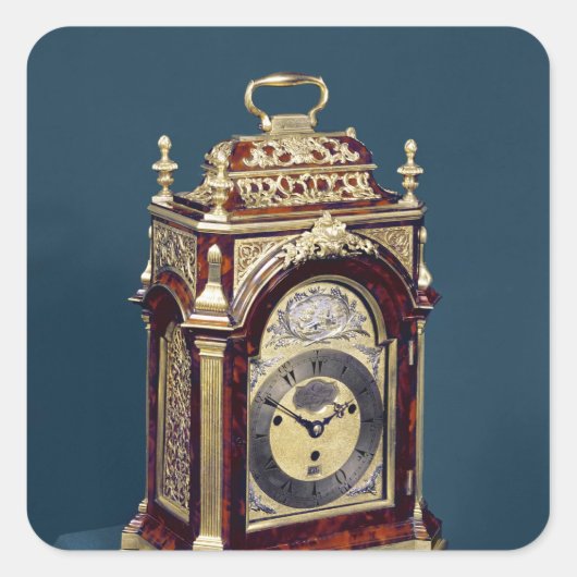 Tafelklok, c.1750 vierkante sticker (Voorkant)