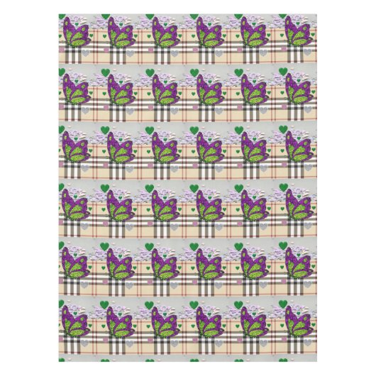 Tafellade Valentijnsdag Butterfly Tafelkleed (Voorkant)