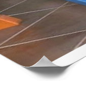 Tafellampjes met buitenkant Poster voor tuin (Hoek)