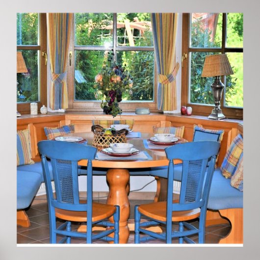 Tafellampjes met buitenkant Poster voor tuin (Voorkant)