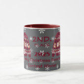 Tafellappen Kerstmuts 2e plaats wedstrijd winnaar Mok (Midden)