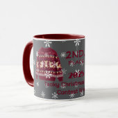 Tafellappen Kerstmuts 2e plaats wedstrijd winnaar Mok (Voorkant links)