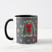Tafellappen Kerstmuts 2e plaats wedstrijd winnaar Mok (Links)