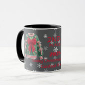 Tafellappen Kerstmuts 2e plaats wedstrijd winnaar Mok (Voorkant links)