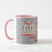 Tafellappen Kerstmuts 3e. plaats wedstrijd winnaar Mok (Links)