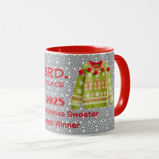 Tafellaptrullen Kerstmuts 3e plaats wedstrijd winn Mok (Voorkant rechts)