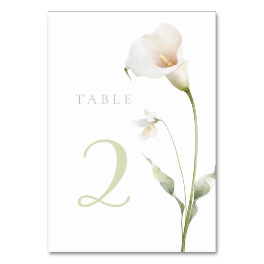 Tafellilie tafel 2 kaart (Voorkant)