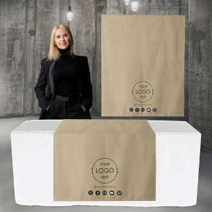 Tafelloper Banner Logo Sociale Media Kraft Wandkleed