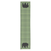 Tafelloper Groen Plaid & Beer (Voorkant)
