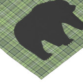 Tafelloper Groen Plaid & Beer (Hoek)