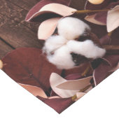 Tafelloper katoenen tak op donker hout stamtelling (Hoek)