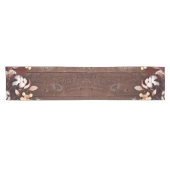 Tafelloper katoenen tak op donker hout stamtelling (Horizontaal)