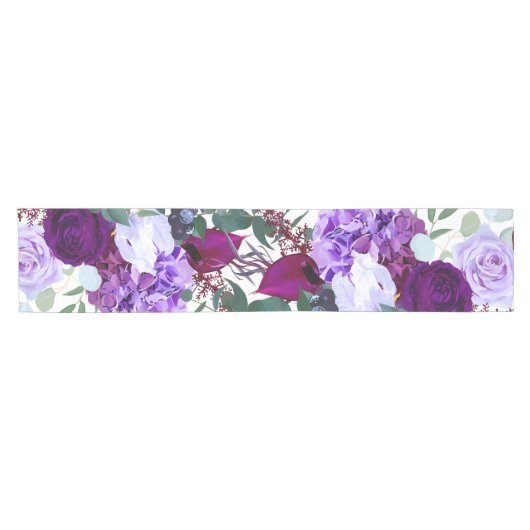 Tafelloper Lavendel Hibiscus op Wit (Horizontaal)