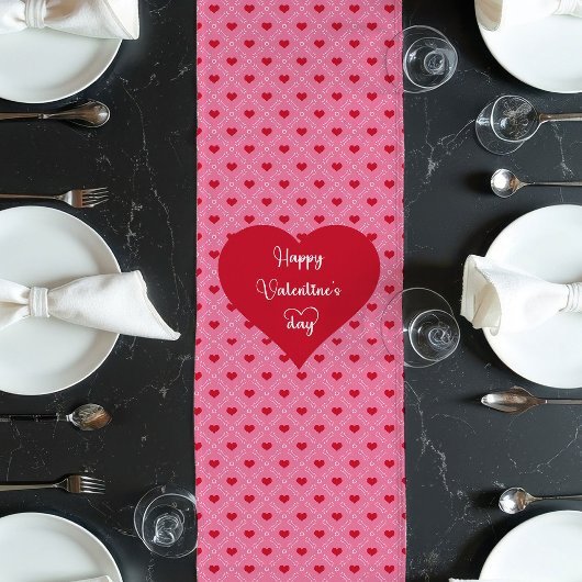 Tafelloper met hartjes Valentijnsdag