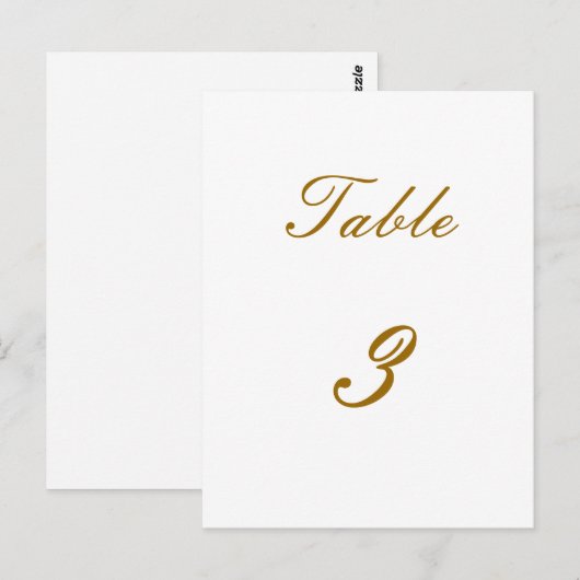 Tafelnummer (Voorkant / Achterkant)