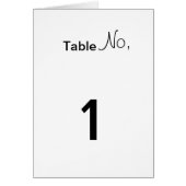 tafelnummer (Voorkant)