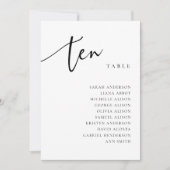 Tafelnummer 10 Tien Zitplaatskaart Kaart (Voorkant)