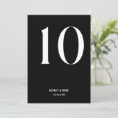 Tafelnummer 10 Vet Zwart Trouwtafel nummer (Staand voorkant)