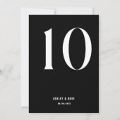 Tafelnummer 10 Vet Zwart Trouwtafel nummer (Achterkant)