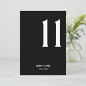 Tafelnummer 11 Vet Zwart Trouwtafel nummer (Staand voorkant)