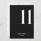 Tafelnummer 11 Vet Zwart Trouwtafel nummer (Achterkant)