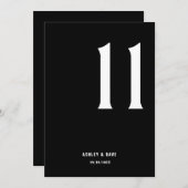 Tafelnummer 11 Vet Zwart Trouwtafel nummer (Voorkant / Achterkant)