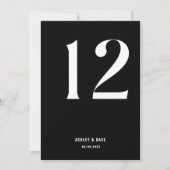 Tafelnummer 12 Vet Zwart Trouwtafel nummer (Voorkant)