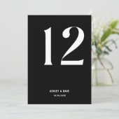 Tafelnummer 12 Vet Zwart Trouwtafel nummer (Staand voorkant)