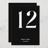 Tafelnummer 12 Vet Zwart Trouwtafel nummer (Voorkant / Achterkant)
