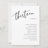Tafelnummer 13 Dertien Zitplaatskaart Kaart (Voorkant)