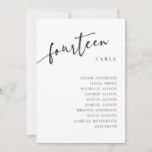 Tafelnummer 14 Veertien Zitplaatskaart Kaart (Voorkant)