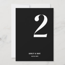 Tafelnummer 2 Vet Zwart Tafelnummer Bruiloft