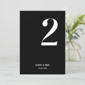 Tafelnummer 2 Vet Zwart Tafelnummer Bruiloft (Staand voorkant)