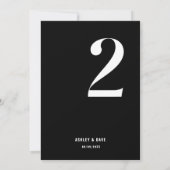 Tafelnummer 2 Vet Zwart Tafelnummer Bruiloft (Achterkant)