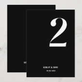 Tafelnummer 2 Vet Zwart Tafelnummer Bruiloft (Voorkant / Achterkant)