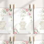 Tafelnummer 2 zitplaatsenkaart Blush & Eucalyptus