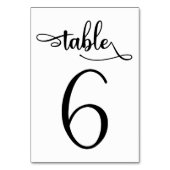 Tafelnummer 3.5x5 trouwbord | Tabel 6 (Voorkant)