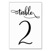 Tafelnummer 3.5x5 zwart minimalist | Tabel 2 (Voorkant)