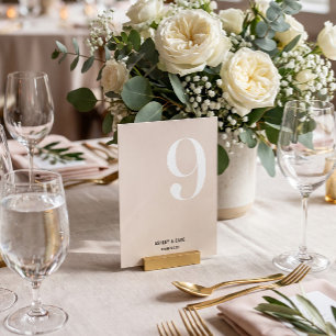 Tafelnummer 9 Vet Beige Tafelnummer Bruiloft