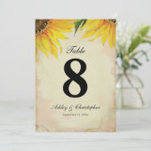 Tafelnummer acht van de Zonneschijn Bruiloftsrecep (Staand voorkant)