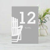 Tafelnummer Adirondack-stoel grijs (Staand voorkant)